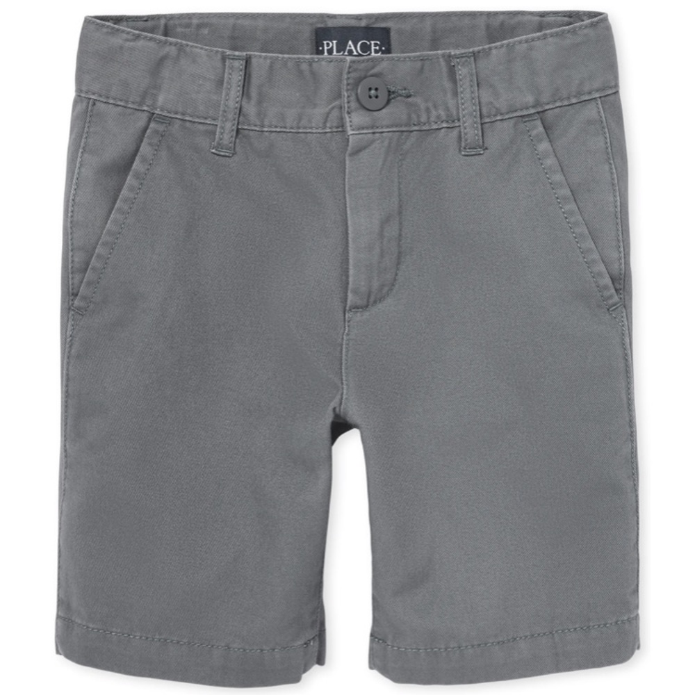 Boys Uniform Chino Shorts - Storm NWT brand new children’s place 8 Husky
